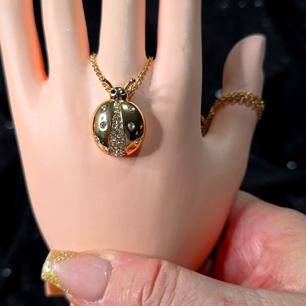 Park Lane "LadyBug" Goldtone necklace with Crystals